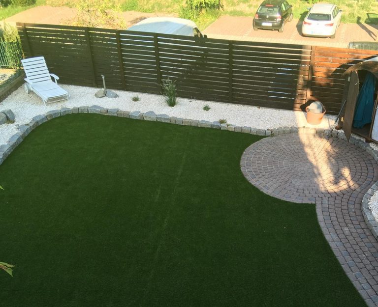 gartenlandschaft mit sichtschutz